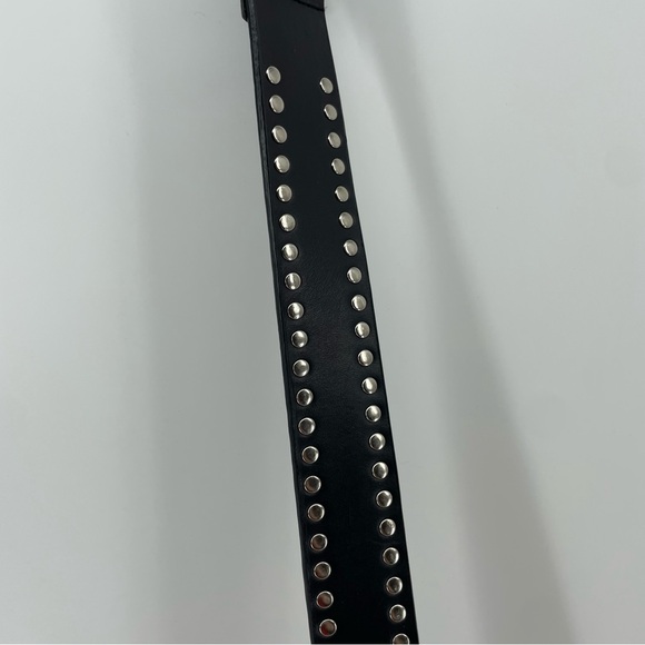Harley Davidson Women’s Belt Black Leather Studded Logo Buckle 32